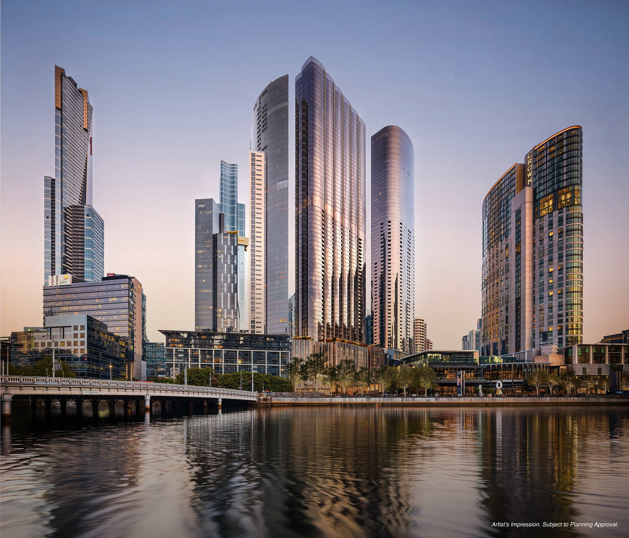 No.1 Queens Bridge - landmark residential tower, Southbank Melbourne